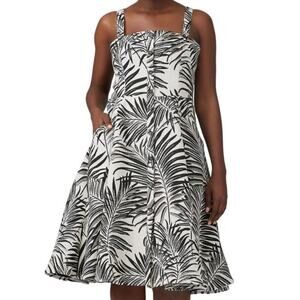 Hutch Aidy Palm Dress‎ Size 18W Black White
